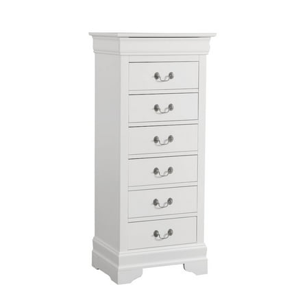 Glory Furniture Louis Phillipe Lingerie Chest in White Color