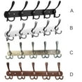 thumbnail image 4 of Injueey 2 uds. De ganchos para abrigos y toallas, ganchos para puerta de ropa de acero inoxidable, colgador para el baño del hogar, bolsas para batas, Juegos de accesorios de baño No.02 Injueey HA000831-02B, 4 of 6
