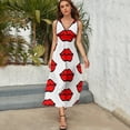thumbnail image 3 of Lips! Dress Summer Street Style Bohemia Long Dresses Female Sleeveless Printed Maxi Dress, 3 of 9