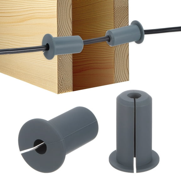 Uxcell 2Pcs Cable Routing Kit for 3/4" Wall Hole 1.5" Length Wall Grommet Grey