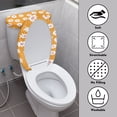 thumbnail image 3 of HELLHERO Floral Pattern Soft Elastic Installation 2 Pieces with Elastic Bottom Toilet Bowl Cover Easy Care, 3 of 7