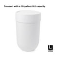 thumbnail image 4 of Umbra 1.6 gal Touch Plastic Swing Top Lid Bathroom Trash Can, White, 4 of 10