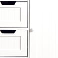 thumbnail image 5 of Storage Cabinet, Free Standing Wooden Cabinet with 4 Drawers, Floor Bathroom Cabinet with 1 Door with 2 Tiers Storage Shelf, Entryway Storage Cupboard, Storage Organizer for Bedroom, White, D3375, 5 of 10