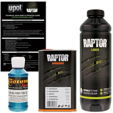 Raptor Blue Metallic Urethane Spray-On Truck Bed Liner & Texture Coating,1 Liter