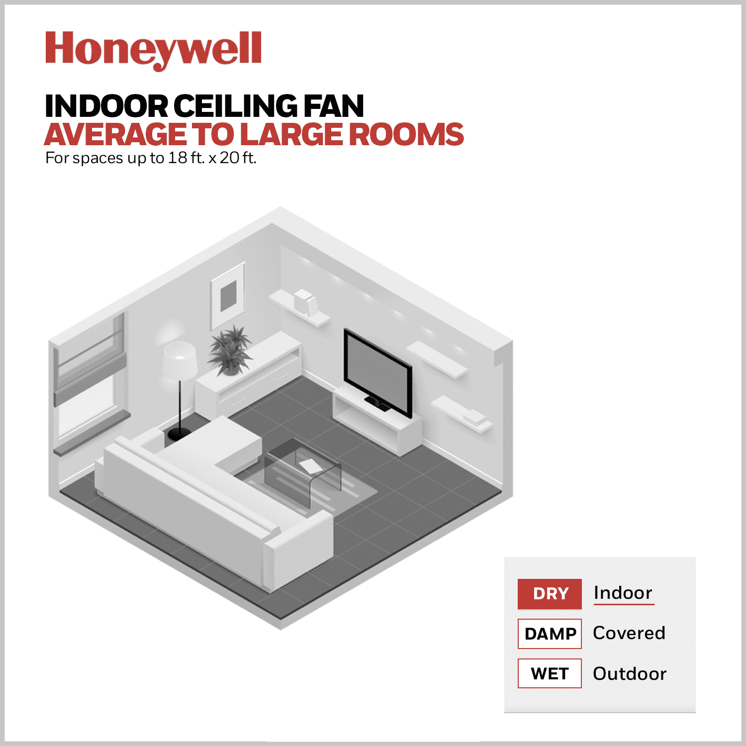 Honeywell Glen Alden 52" Bronze Low Profile Ceiling Fan with 5 Blades, Bowl Light Kit, Pull Chains & Reverse Airflow