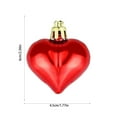 thumbnail image 3 of Peacheart 24Pcs Valentine’s Day Heart Ornaments, 2.36" Red Glitter Heart Shaped Baubles Hanging Decorations for Valentines Day Mothers Day Christmas Tree Wedding Anniversary Party Decoration, 3 of 8