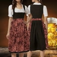 thumbnail image 2 of FEIFLY Women Dresses Laced Half Apron Bavarian Traditional For Party Dress Up Solid Color Festival Clothing, 2 of 9