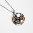thumbnail image 4 of Football Glass Circular Pendant Necklace - Stylish Jewelry Statement Piece, 4 of 5