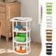 thumbnail image 1 of Sofá Estilo Crema Mesita Auxiliar | Mesa de centro moderna Cloud Shelf | Soporte de plástico móvil para el dormitorio del salón | Diseño de suelo a techo que ahorra espacio | 75x35cm | Negro, 1 of 6