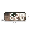 thumbnail image 3 of Jusqu'à 45 % de Réduction SEMPAI Horloge de Chevet USB Horloge Miroir Multifonction avec Affichage de la Température Horloge LED Grande Police Réveil de Chevet avec Affichage de la Date Économies d'Été Halloween, 3 of 6