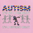 thumbnail image 2 of Autism Is Not A Disablity It's A Different Abilty | Autism Awareness Dabbing Skeleton Inspirational Christian Womens Graphic T-Shirt, Light Pink, Small, 2 of 5