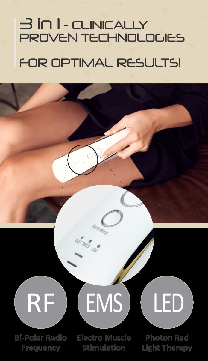 5-in-1 Body Sculpting Tool with Soothing Heat, Red Light, Vibration & Gentle Energy Pulses for a Toned Look on Arms, Legs, and Abdomen