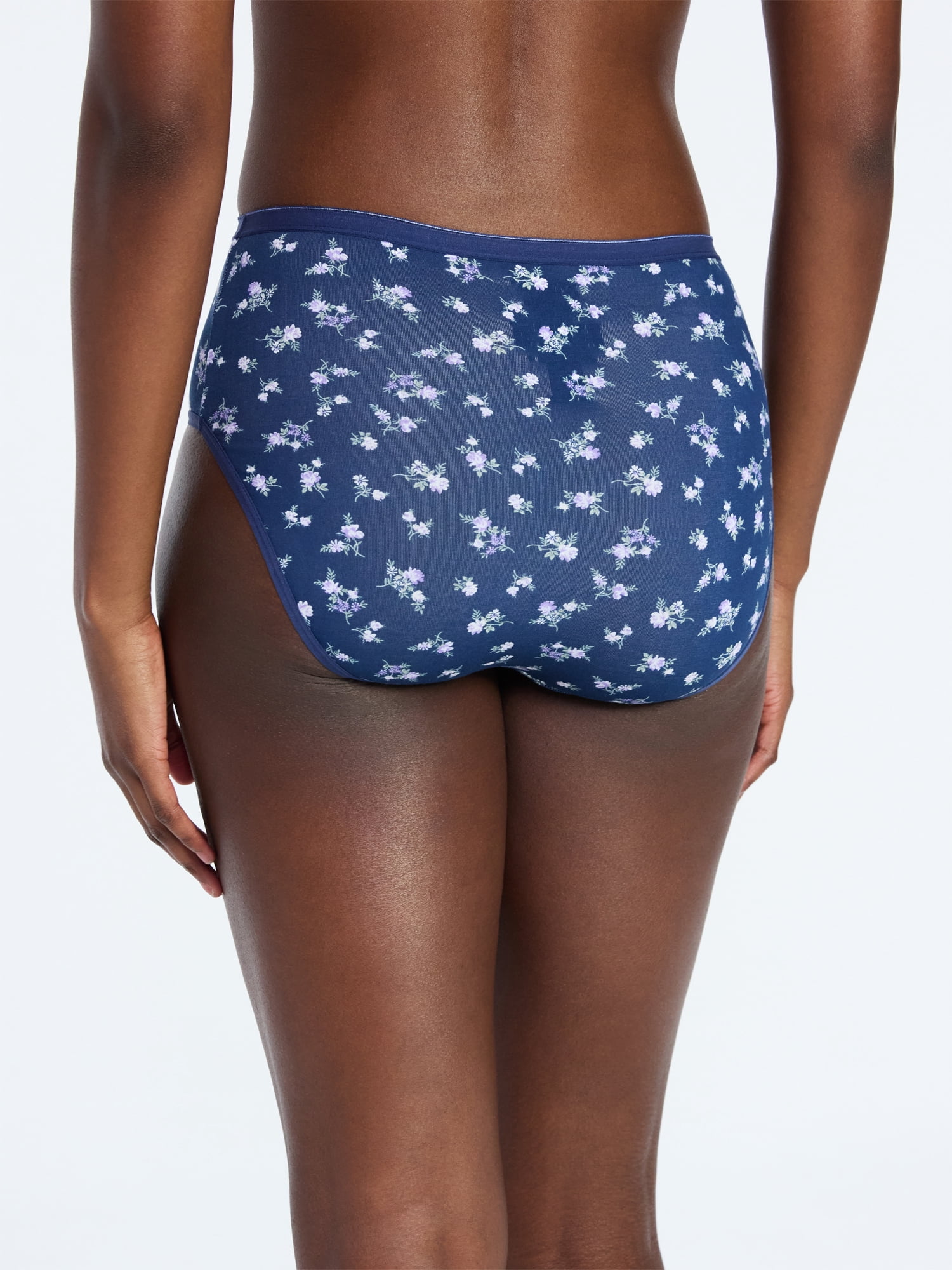 Joyspun Women's Cotton-Blend Brief Panties, 6-Pack, Sizes S-XXXL