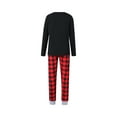 thumbnail image 3 of Seyurigaoka Christmas Parent-Child Nightclothes, Plaid Trousers, Family Matching Elk Printed Soft Round Neck Top (2pcs), 3 of 6