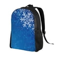 thumbnail image 2 of Honeii Blue Christmas With Snowflakes Print Laptop Backpack for Work, College, Travel, Daily Backpacks for Men Women, Sport Rucksack,Computer Bag, 2 of 8