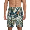 thumbnail image 2 of Picia Hawaiian Style Pajama Shorts for Men, Men's Pajama Bottoms, Sleepwear,Short Pajama Pants-Medium, 2 of 9