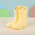 thumbnail image 2 of Zanarzt Rain Boots Toddler Girls' Mid Calf Round Toe Rain Boots for Toddlers and Children Yellow,US 1.5, 2 of 8