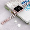thumbnail image 2 of Compatible con Apple Watch Band Dressy Bling Jewelry Pulsera de pulsera de acero inoxidable Sparkle Strap iWatch bandas 40 mm para mujer SeriesSE 6 5 4 3 2 1 38 mm, oro rosa oso de fresa Juguete, 2 of 4