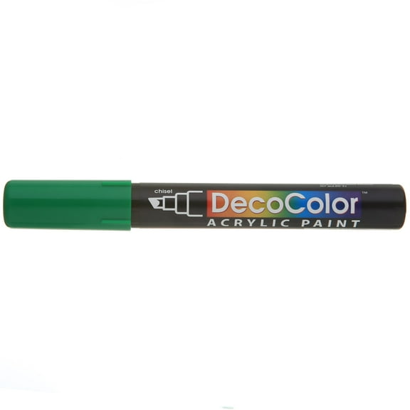 Uchida DecoColor Acrylic Paint Marker, Chisel, Green