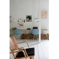 thumbnail image 6 of 2xhome Set of 2 Blue Desk Chair Mid Century Modern Plastic Molded Shell Assembled Chairs Chrome Wire Metal Eiffel Side Armless No Arms DSW for Work Office Dining Living Kitchen Bedroom, 6 of 8