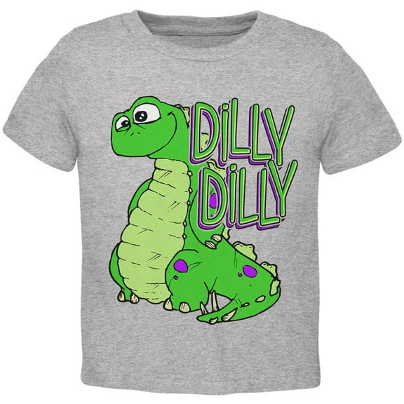 Dilly Dilly Dino Toddler T Shirt Heather 2T