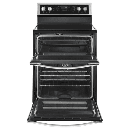 Whirlpool - 6.7 Cu. Ft. Self-Cleaning Freestanding Double Oven Electric Convection Range - Stainless Steel