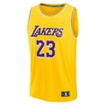 thumbnail image 2 of Youth Fanatics LeBron James Gold Los Angeles Lakers Fast Break Replica Player Jersey - Icon Edition, 2 of 3