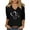 Black(New), variant on PNTUTB Women's Valentine's Day 3/4 Sleeve V Neck Comfortable Print Casual Cute Tops Basic Top Pullover