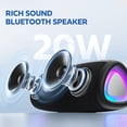 thumbnail image 2 of Portable Bluetooth Speaker,IPX5 Waterproof Wireless Speaker,20H Playtime & Colorful Lights,TWS Pairing,Outdoor Speakers for Beach/Camping/Travel Essentials/Halloween Music, 2 of 7