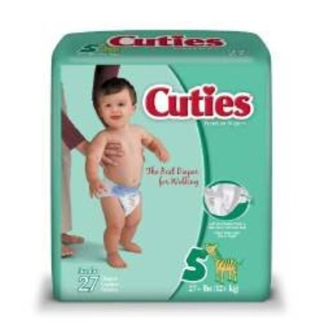 Pañales Cuties Premium Jumbo, tamaño 5, 108 unidades, para niños