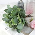 thumbnail image 7 of 20PCS Artificial Eucalyptus Leaves Stems, Greenery Decoration Branches with Flowers for Floral Arrangement Vase Wedding Bouquets Centerpiece, 7 of 7