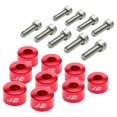 thumbnail image 2 of J2 Engineering J2-A-9006-RD Pack of 9 - J2 Engineering Aluminum Header Exhaust Manifold Cup Washer+Bolt Kit (Red) - Honda/Acura, 2 of 2
