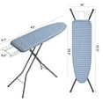 thumbnail image 4 of TOOLF Ironing Board, Iron Board with Heat Resistant Cover & Iron Rest, 7 Height Adjustable, 43x13 in, Blue, 4 of 8