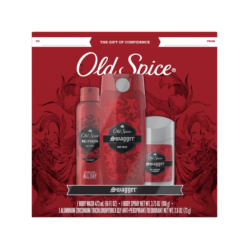 Old Spice Swagger Red Zone Body Wash, Body Spray, Deodorant Gift of