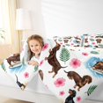 thumbnail image 4 of Homewish Cartoon Dachshund 7-Piece Twin Bedding,Ocean Wave Bedding Comforter Set,White,Hibiscus Flowers Decor,Polkadot Reversible, 4 of 8