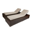 thumbnail image 3 of Ohana Outdoor Patio 2 Piece Mixed Brown Wicker Chaise Lounge Set - No Assembly Sunbrella Antique Beige, 3 of 5