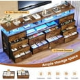thumbnail image 5 of 12 Drawers TV Stand Dresser for 65/70 inch TV, Entertainment Center with LED Lights & Power Outlets, 63" Large LED TV Stand, TV Console for Bedroom, 5 of 17