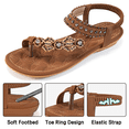 thumbnail image 5 of Decould sylf Women Sandals Shoes Comfortable Elastic Heel Strap Non-Slip Sandals Beach Bohemian Flats, 5 of 8