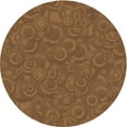 thumbnail image 1 of Ahgly Company Machine Washable Indoor Round Transitional Saddle Brown Area Rugs, 5' Round, 1 of 7