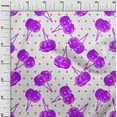thumbnail image 3 of oneOone Silk Tabby Violet Fabric Cherry Sewing Material Print Fabric By The Yard 42 Inch Wide, 3 of 4