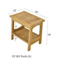 thumbnail image 4 of Grade-A Teak Wood Perth Shower Seat 18" Outdoor Patio Stool Bench, 4 of 4