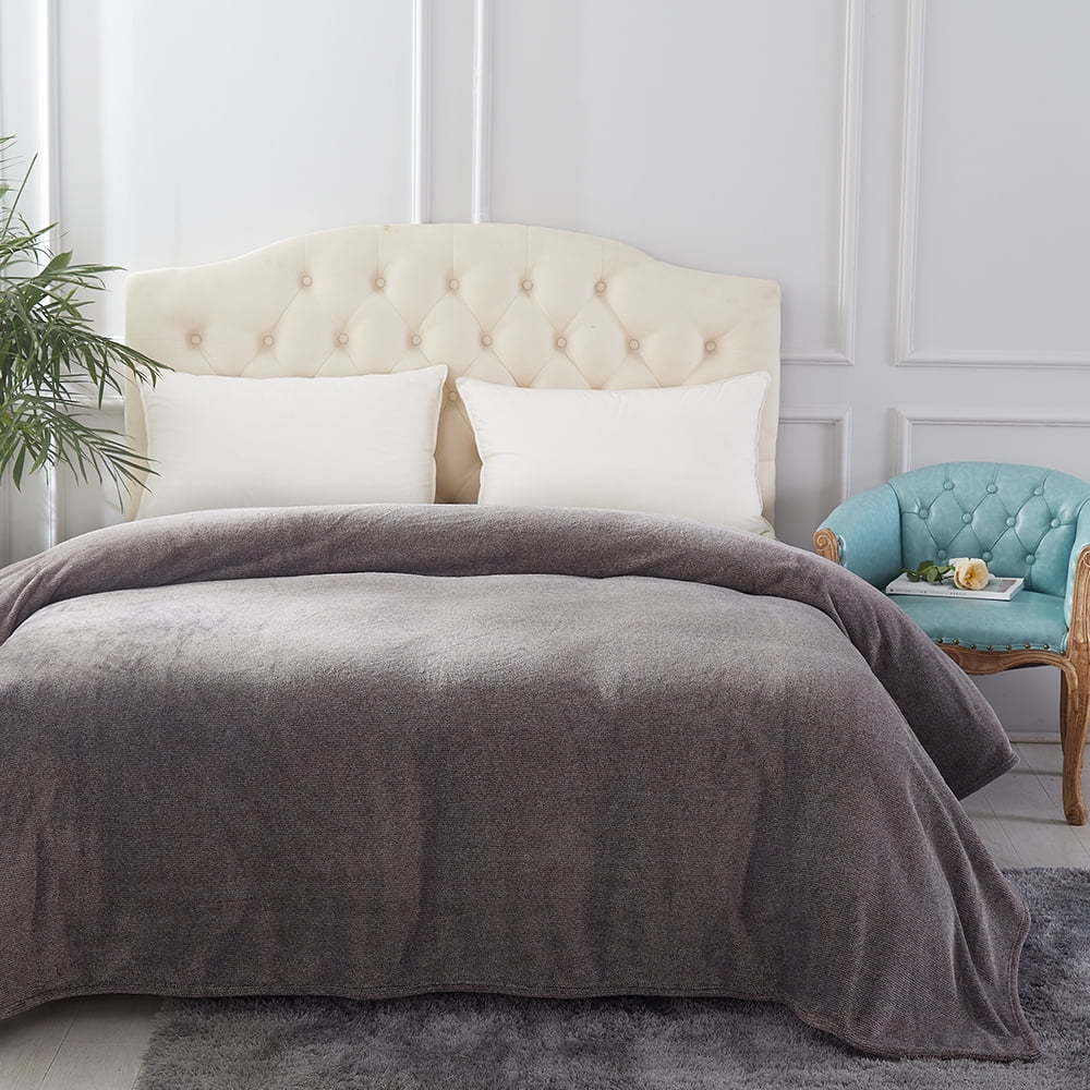 All Season Lightweight Plush Fleece Blanket Queen Size, 280GSM Soft