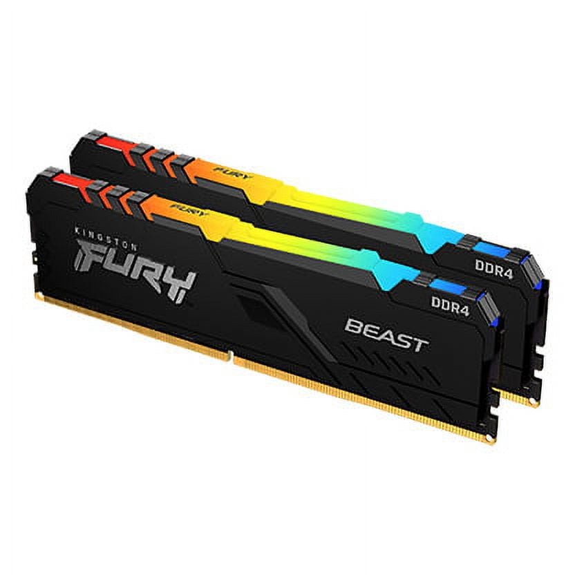 Mémoire Kingston FURY Beast RGB 16 Go (2x8Go) DDR4 3200 MHz CL16  (KF432C16BBAK2/16) - Cdiscount Informatique