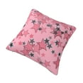 thumbnail image 3 of YFYANG Square Decorative Throw Pillow Case (Without Pillow Insert), Retro Pink Stars Bedroom Sofa Car Cushion Cover, 26"x26", 3 of 9
