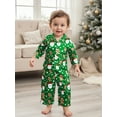 thumbnail image 5 of BemeyourBBs Girls Christmas Pajamas Set Santa Claus Print Long Sleeve Tops Pants, 5 of 9