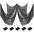 thumbnail image 2 of 5 Pack Halloween Decorations, Kabnic Halloween Gauze - Black Creepy Cloth for Indoor & Outdoor Halloween Decor, Haunted Houses, Gardens, Front Doors & Spider Web Decorations, 30"W x 72"L, 2 of 6