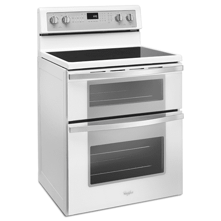 Whirlpool - 6.7 Cu. Ft. Self-Cleaning Freestanding Double Oven Electric Convection Range - White