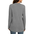 thumbnail image 4 of Annhoo Long Sleeve Shirts for Women Casual Loose V Neck Tops Fall Basic Blouse Tees to Wear with Leggings, 4 of 7