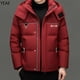 thumbnail image 2 of Chaqueta corta con capucha extraíble y plumón, ropa de diseñador para hombre, chaqueta de invierno con relleno de plumón de pato para hombre, abrigo informal para hombre, 2 of 5