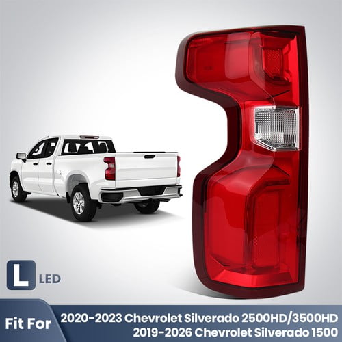 LED Tail Light For 2019-2026 Chevy Silverado 1500 w/Wiring Harness Driver Left
